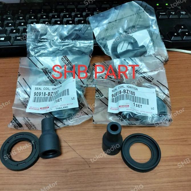 EXSAMOO KARET UJUNG COIL + SEAL BULAT BAWAH AVANZA,INNOVA,HILUX,FORTUNER 1SET