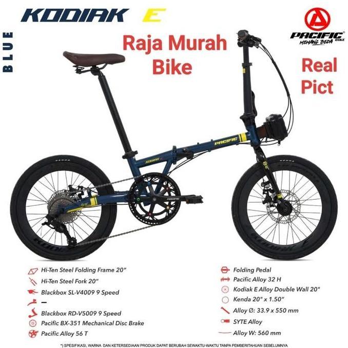 Terlaris Sepeda Lipat Pacific Kodiak E 20 Inch Sepeda Lipat 20 Inch Pacific