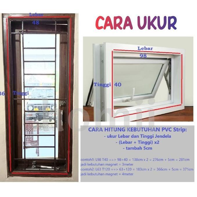 Bestgood- Homii Double Magnet DIY Kasa Nyamuk Fiberglass (Magnet Double Tape + Magnet Karet) Sepasan