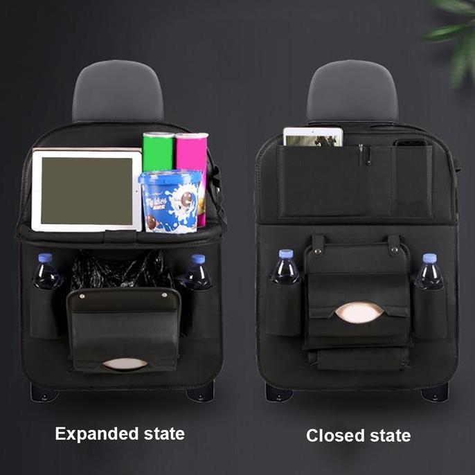 Car storage bag Car seat hanging bag Seat back storage bag Leather storage bag Storage bag Multifunc