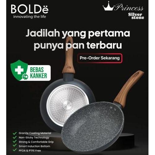 Panci FRY PAN BOLDe Silver Stone Wajan Penggorengan Princess Series PAN SAML