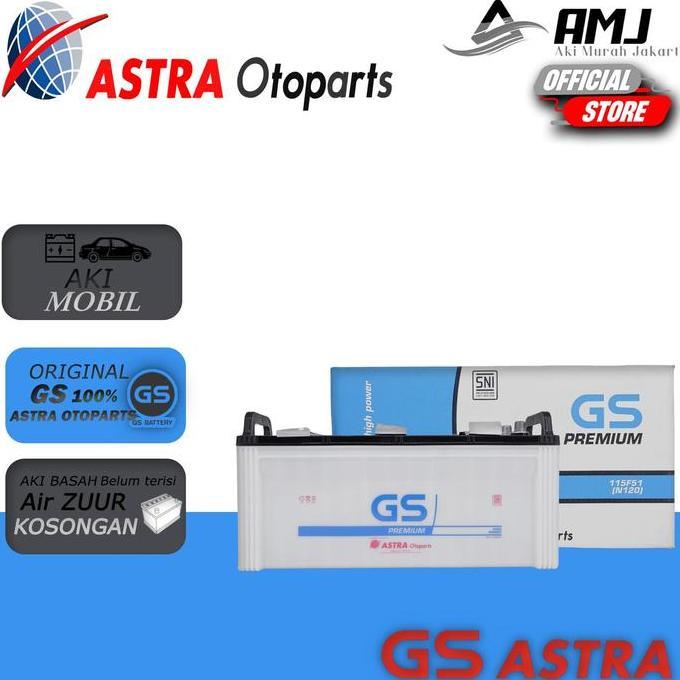 GS Premium Astra Aki Genset N120 / 115F51 - 120Ah Aki Basah