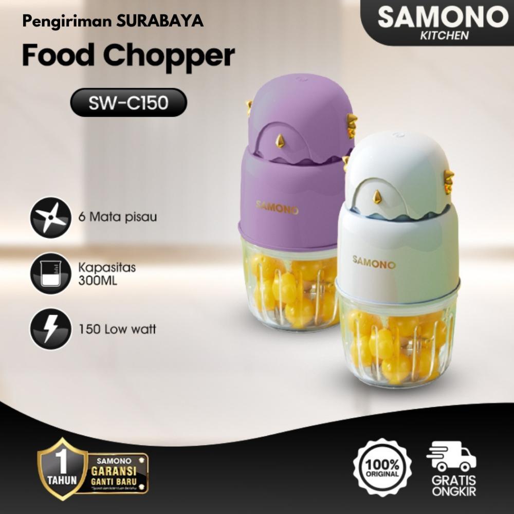 TERBARU SAMONO BEST SELLING CHOPPER  DAGING BUMBU DAPUR MPASI BAYI MANGKUK KACA COPER SERBAGUNA MULT