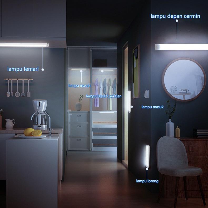 BestPromo Lampu Tl Led Sensor Gerak Magnetic Motion Sensor Lampu Stick Panjang 10,20,30-50 Cm Dapat 