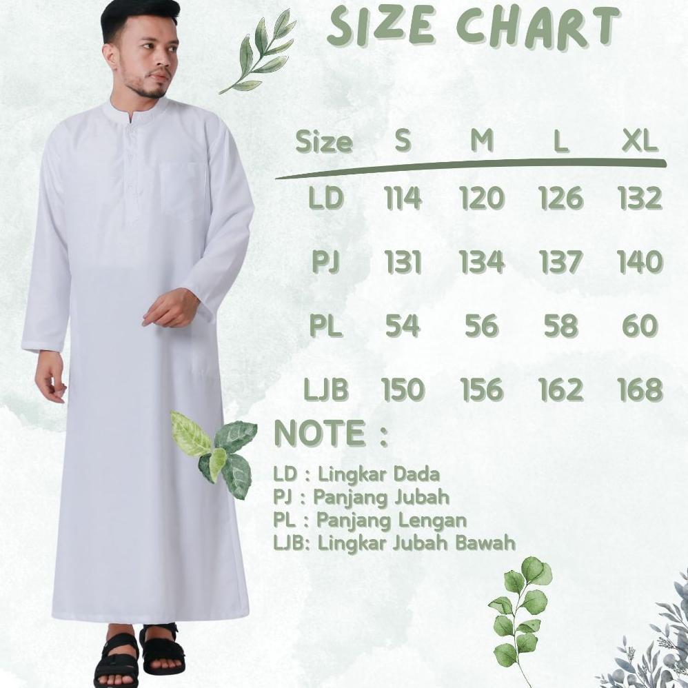 terlaris jubah gamis polos pria laki laki dewasa lengan panjang bahan toyobo warna putih hitam abu c
