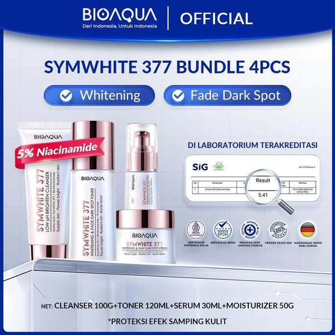 alif_janifa - BIOAQUA Wajah Skincare 4 In 1 paket,7X Ceramide Repair Moisturize Clean Set Bundle,Sym