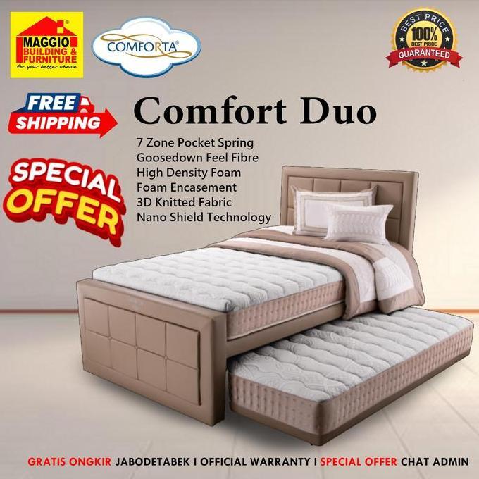Terlaris Kasur Springbed Comforta - Matras Furniture - Kasur Anak Sorong - Comfort Duo - Comforta