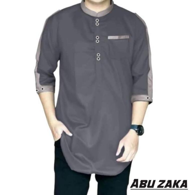 100% AMAN KOKO KURTA ZAKA LENGAN 3/4 KOMBINASI