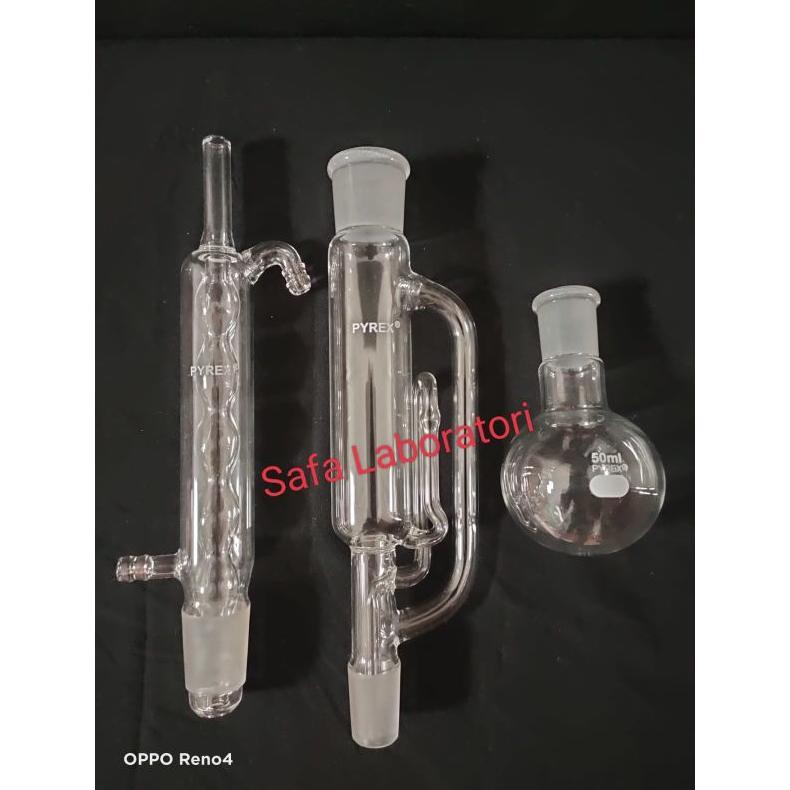 Ready Soxhlet Set 50ml Pyrex / Soxhlet Extractor 50ml Pyrex