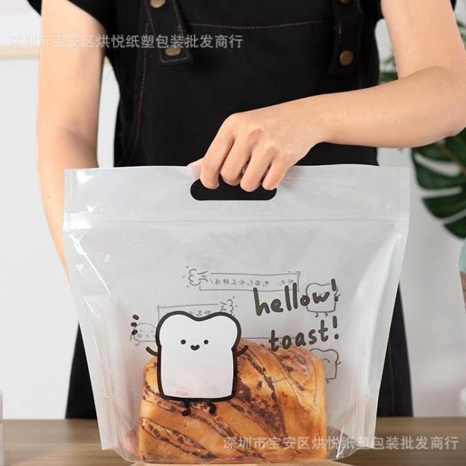 10pcs plastik roti tawar tebal ziplock kantong plastik roti tawar