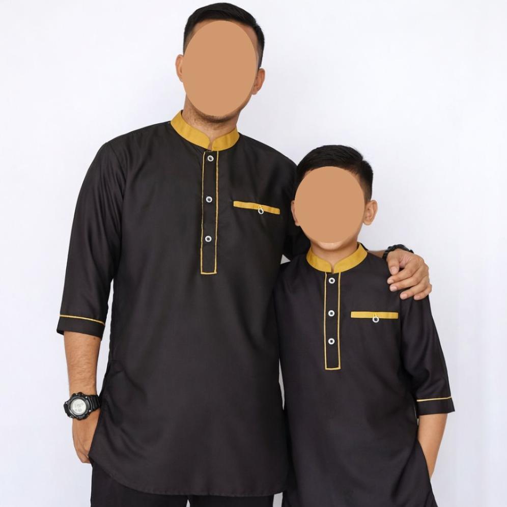 Best Seller Baju Koko Kurta Pria Couple Ayah Dan Anak Laki Laki Lengan 3/4 Bahan Toyobo Royal Mix Wa