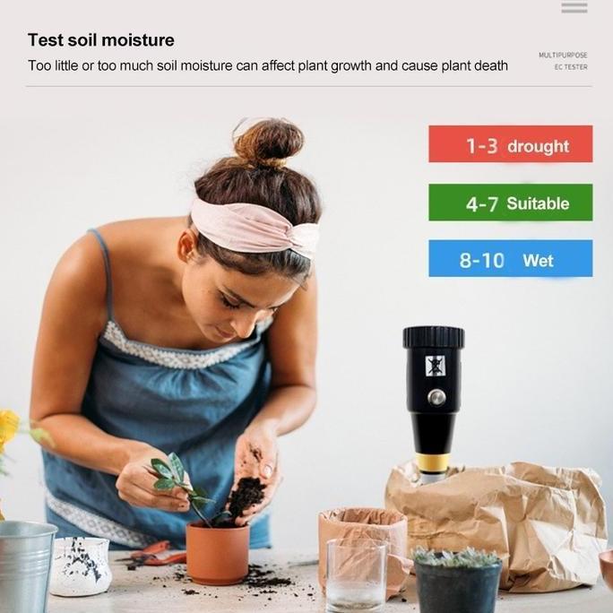 ALAT PENGGUKUR TANAH 2 IN 1 PEN TYPE PH METER SOIL ANALYZER TESTER METER ALAT UKUR PH TANAH ORIGINAL