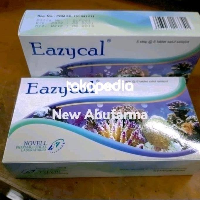 NOVELL EAZYCAL @30 / EAZY CAL / EAZYCALL / EZYCAL BOX ISI 30 TABLET DARI NEW ABUFARMA ORIGINAL DAN T