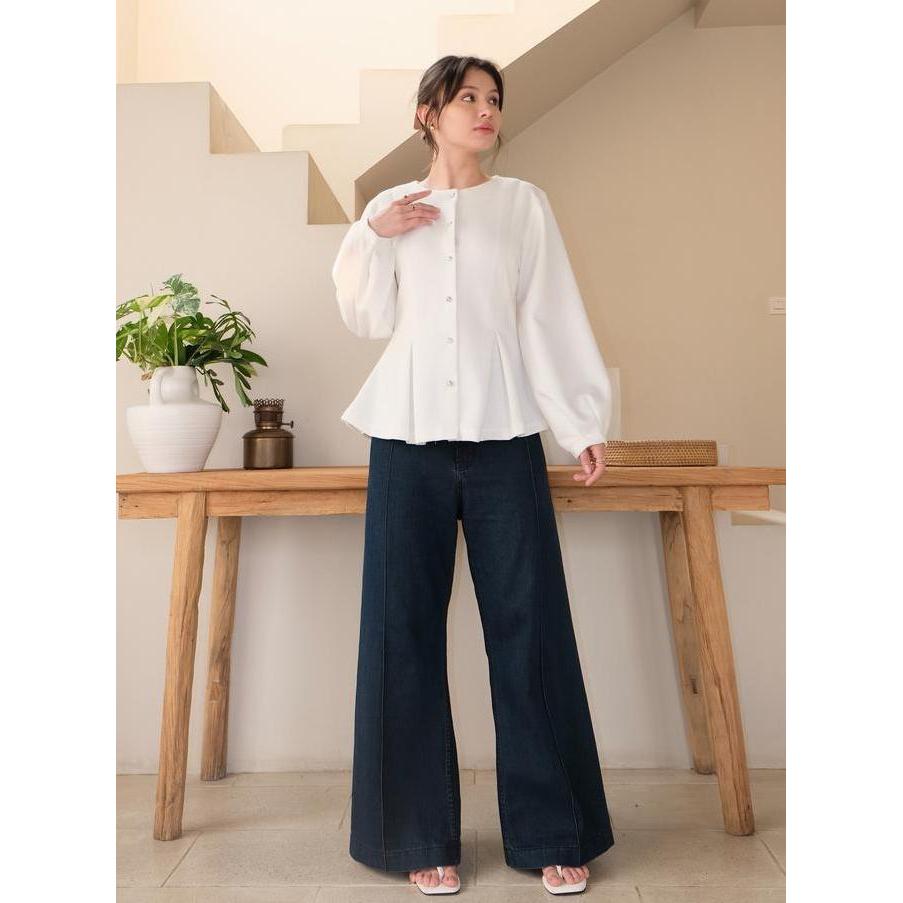 Gracias Label - Kea Blouse - Neo Tailoring - Soft Cotton - Atasan Wanita - Office Attire LM