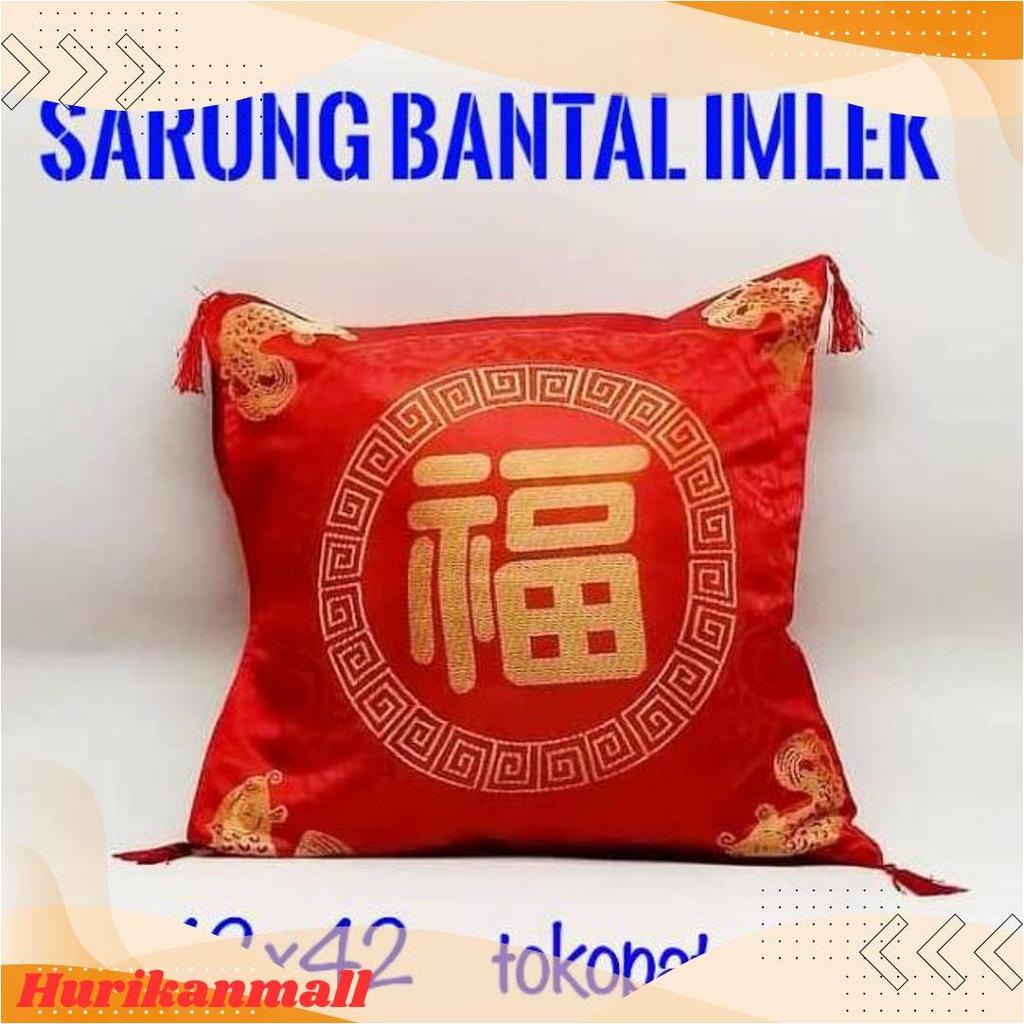 Bantal Sofa Imlek Hoki 01 Kain Motif Fuk Best Seller Pps