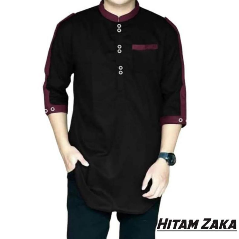 diskon koko kurta zaka lengan 3/4  best quality