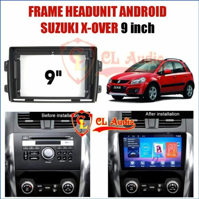 Frame Head Unit Android 9inch SX4(X-Over)-Baleno