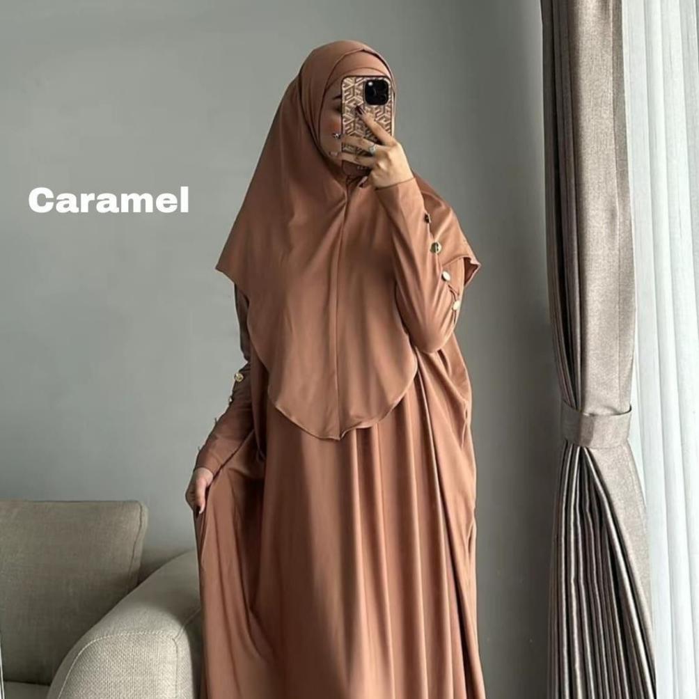 Official Gamis Polos Abaya Inara Set Gamis Polos Free Hijab Bahan Jersey Premium Gamis Tebal Jumbo