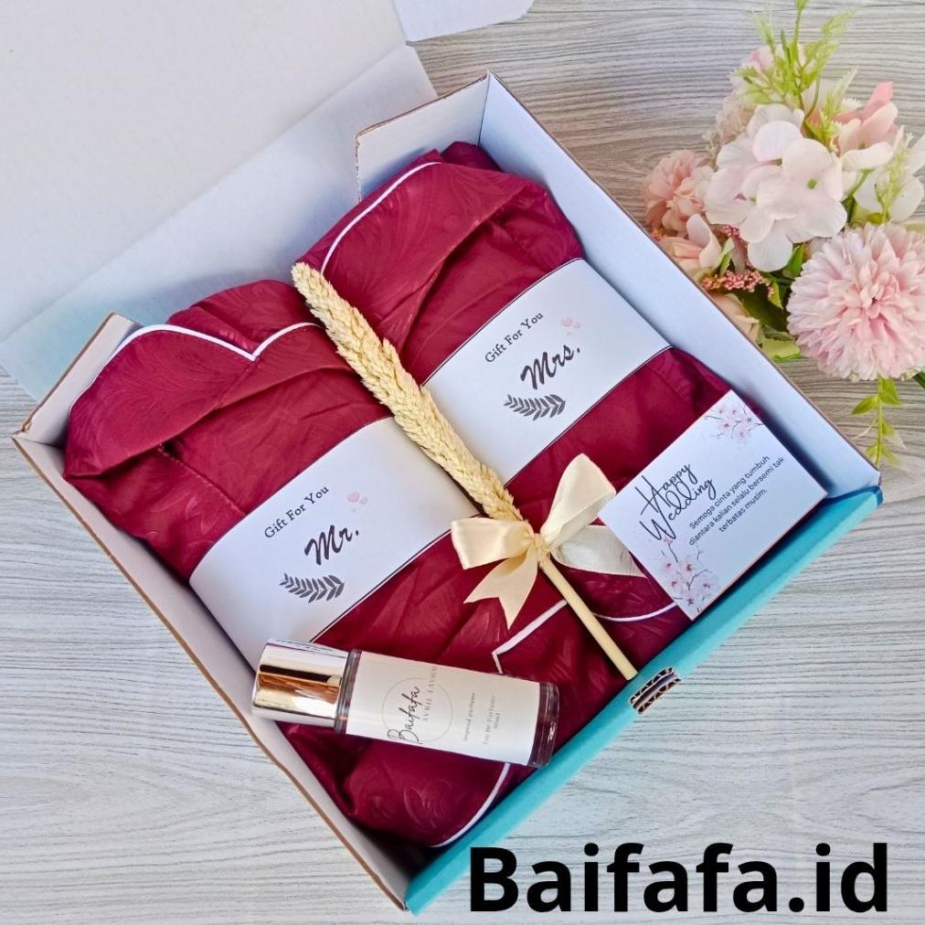 cuci gudang hampers setelan piyama pria dan daster piyama  wanita | hampers wedding baju tidur