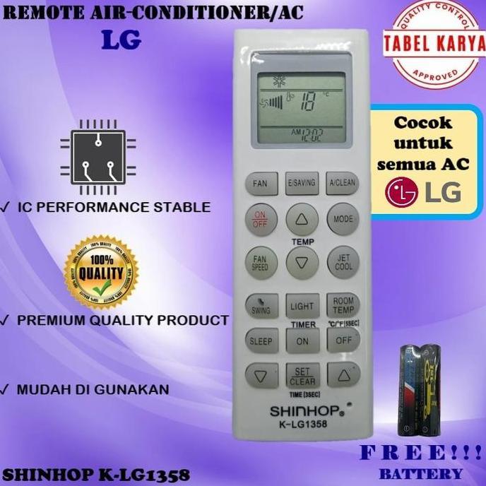 Ready REMOTE REMOT AC LGG HERCULES MULTI UNIVERSAL K-LG1358 SHINHOP