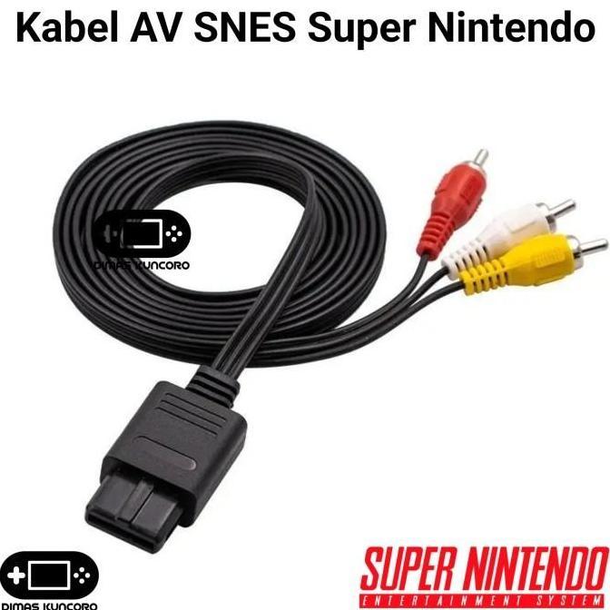 Kabel AV SNES Super Nintendo cable tv rca nintendo snes super nintendo 64 n64 gamecube game cube