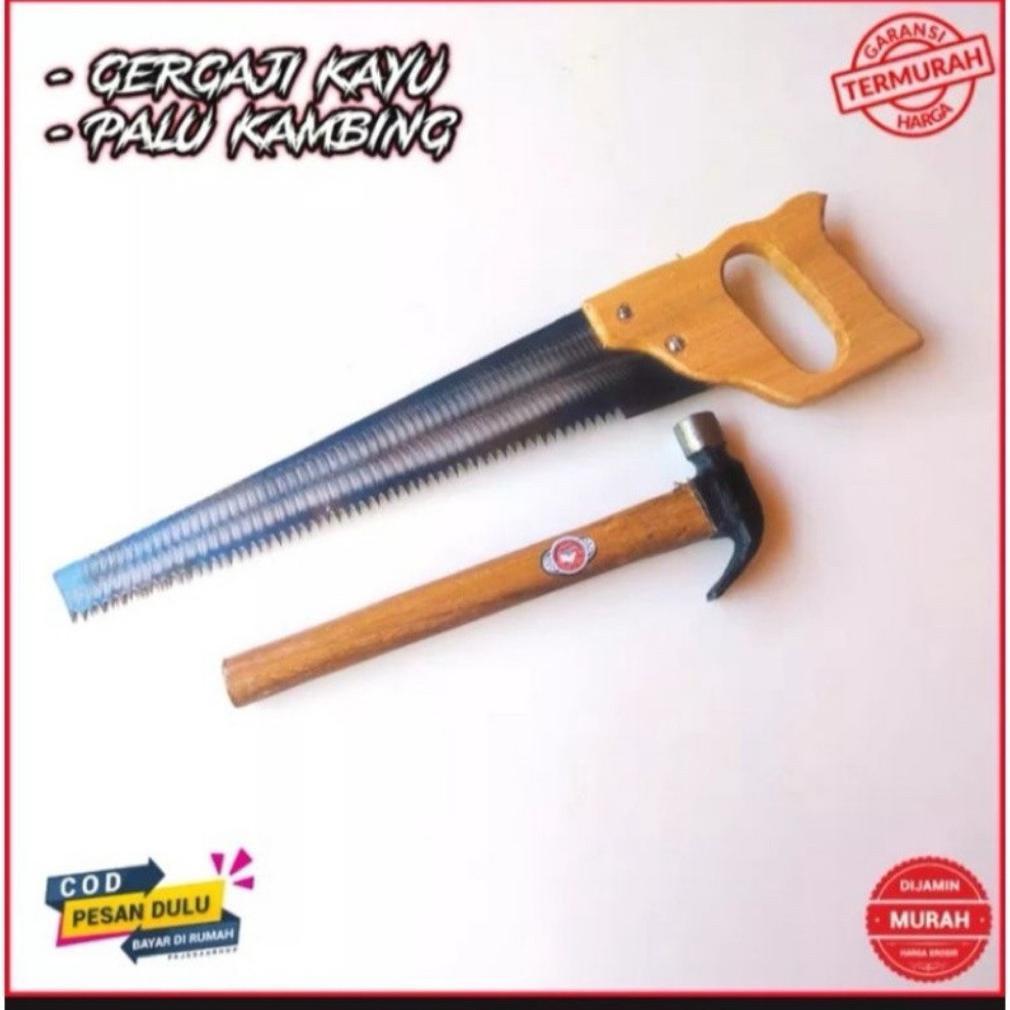 DISKON PAKET ALAT PERTUKANGAN LENGKAP LINGGIS, GERGAJI, PALU | PERALATAN TUKANG SERBAGUNA