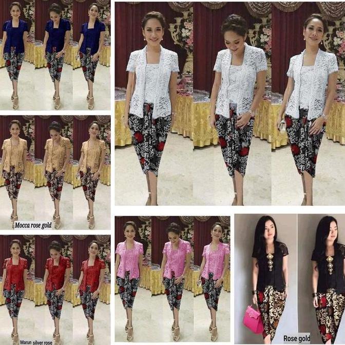 DS66 - Baju Kebaya Kondangan Wanita Set Kebaya Modern Brukat Baju Adat Kebaya Bali Oneset Kebaya Wis