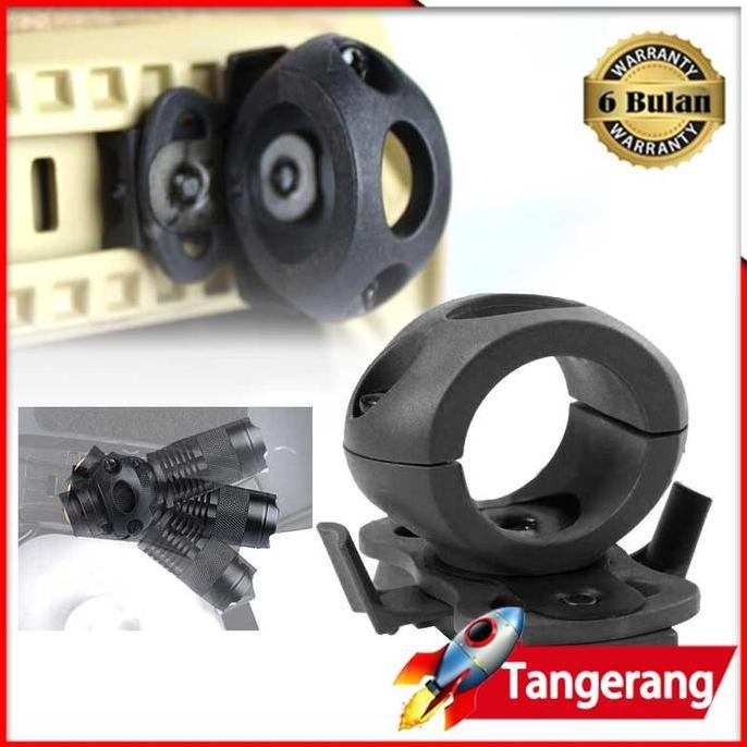 POZLAV Holder Clip Senter Helmet Tactical / Holder Senter Helm Safety Outdoor