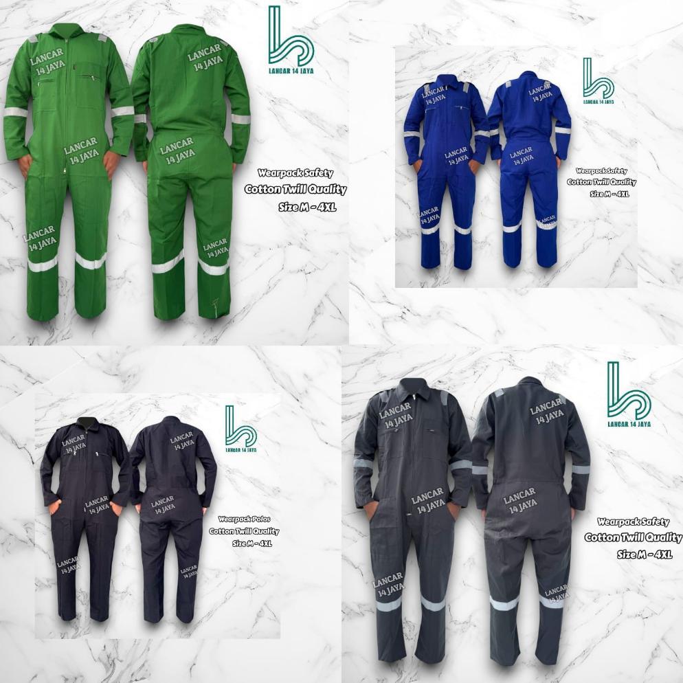 BEST SELLER WERPAK / WERPACK / WEARPACK COVERALL SAFETY / SERAGAM PROYEK / SERAGAM BENGKEL / BAJU KE