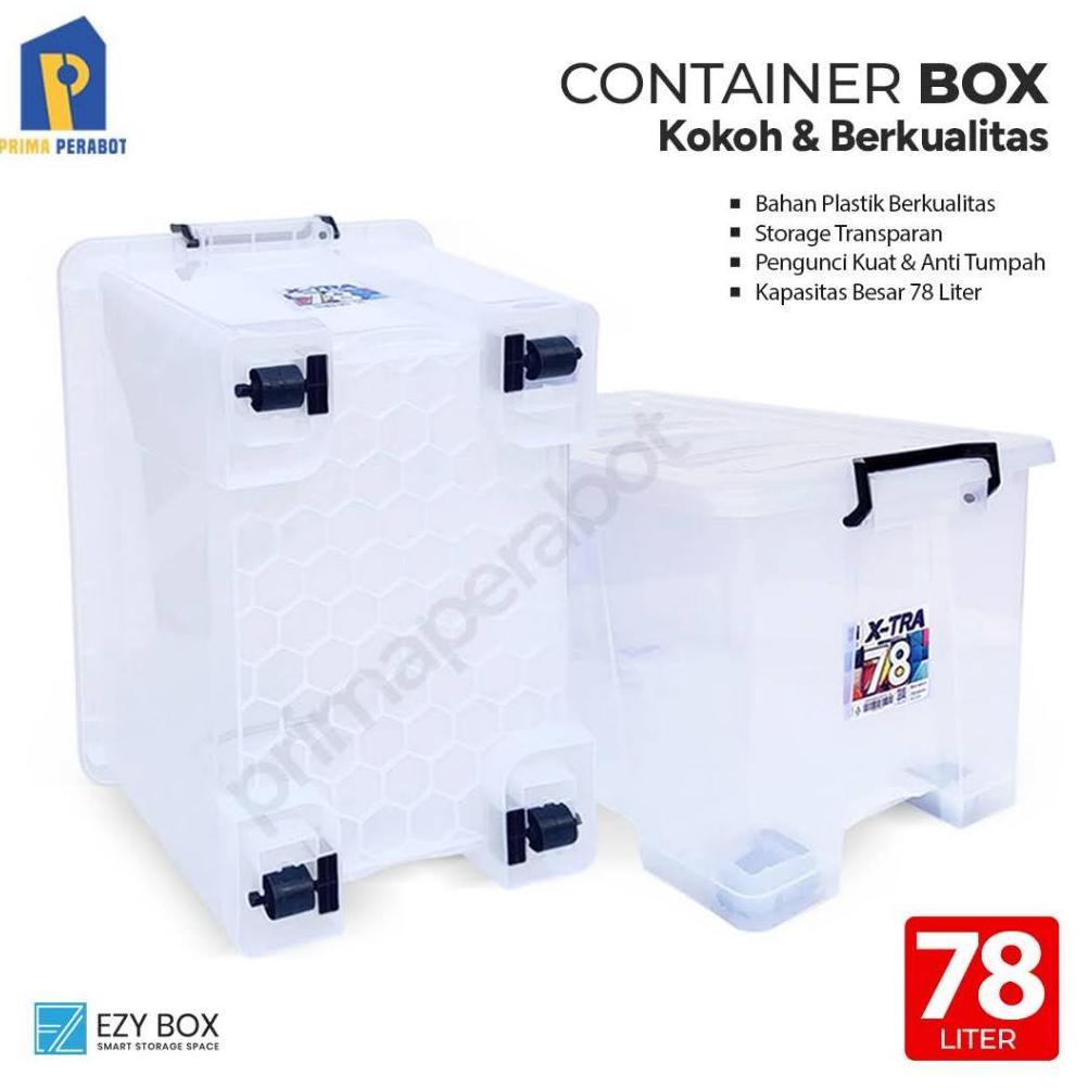 Storage Box Transparan 78 Liter Container Penyimpanan Boks Besar