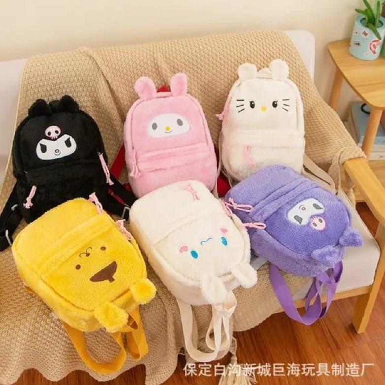 ORIGINAL TAS RANSEL BULU ANAK SANRIO, TAS ANAK PEREMPUAN