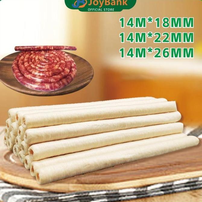 SYAHMANO Casing Sosis Kolagen 14M 18-26mm Food Grade Halal Edible untuk Pembuatan Sosis Makanan Dagi