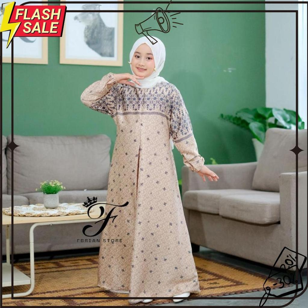 Cod Baju Gamis Anak Perempuan Motif Armani Silk Premium Elegan Terbaru Seragaman Couple Keluarga Ter