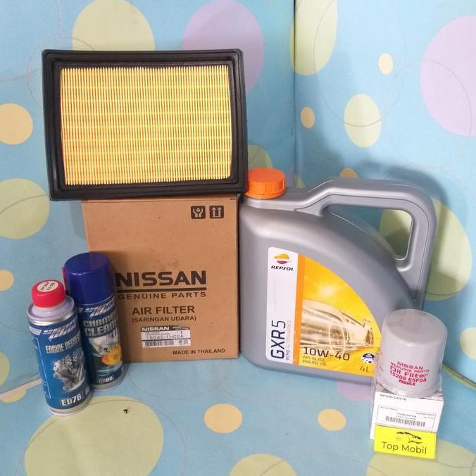 GOMOZSHOP Paket service Oli Repsol 10W-40 Datsun Go, Nissan March 1300cc (5)