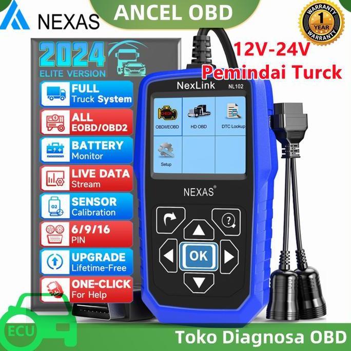 TOZANOKA NEXAS NL102 12V/24V Truck OBD2 Scanner For /Volvo /Hino/isuzu/Fuso/UD