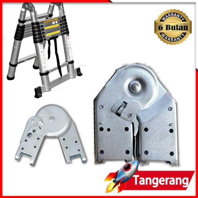 POZLAV Engsel Tangga Alumunium Engsel Lipat Tangga Sudut Dapat Disesuaikan