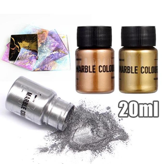 BOWATA Bubuk Resin Pewarna Resin Metalik Mica Powder Bubuk Pewarna Mica Metallic Pigment 20ml