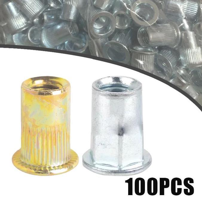 GEGEZY Rivet Nut Mur M6 100pcs/Nut Rivet/Mur Rivet Aluminium
