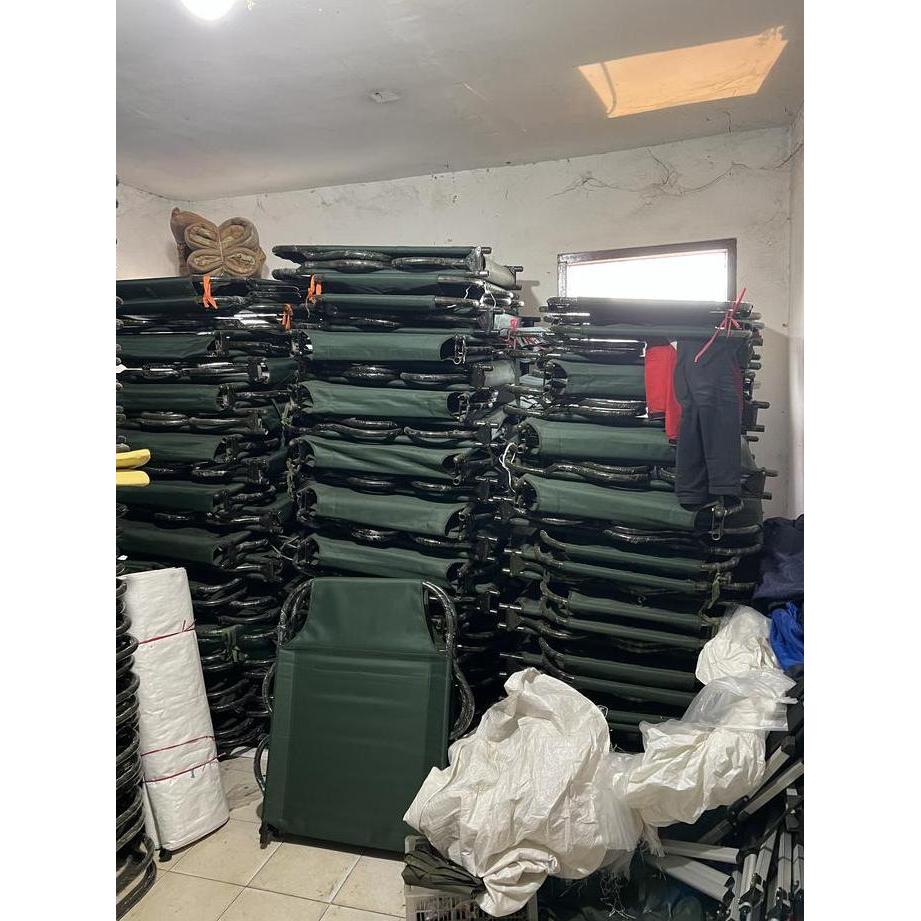 velbed / ranjang /tempat tidur lipat besi model TNI