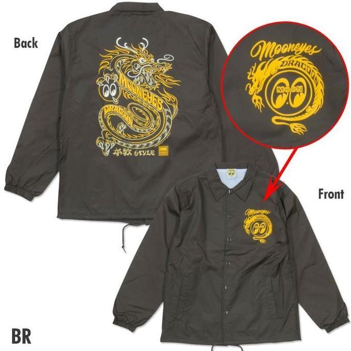 BEBAS ONGKIR - MOONEYES Pinstripe Dragon Coach Jacket