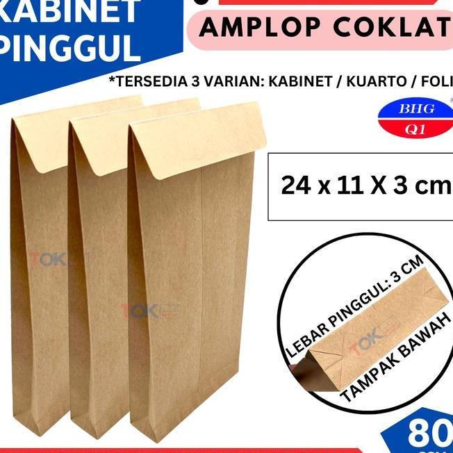 Amplop Coklat Kabinet Pinggul 11X24Cm Isi 100Lbr