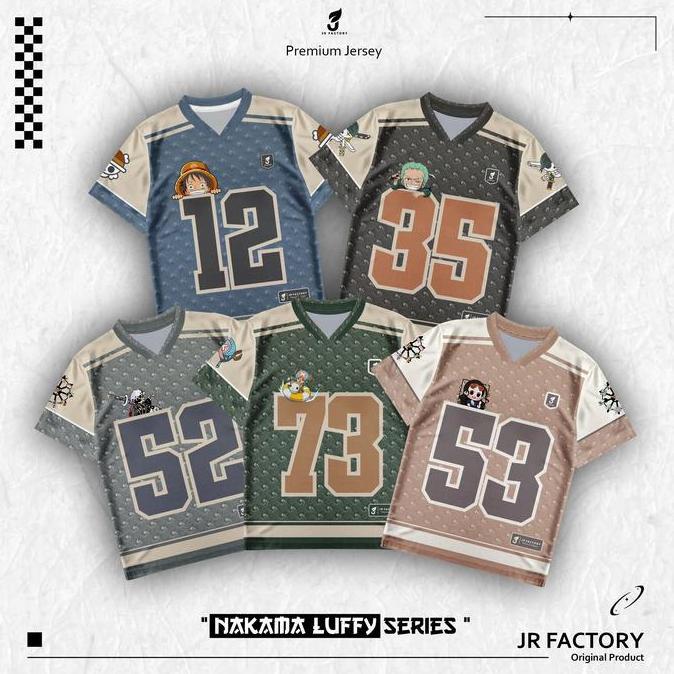 JR FACTORY Baju Jersey Dewasa Unisex Streetwear Oversize Number Dryfit Brazil Retro Vintage Hockey B