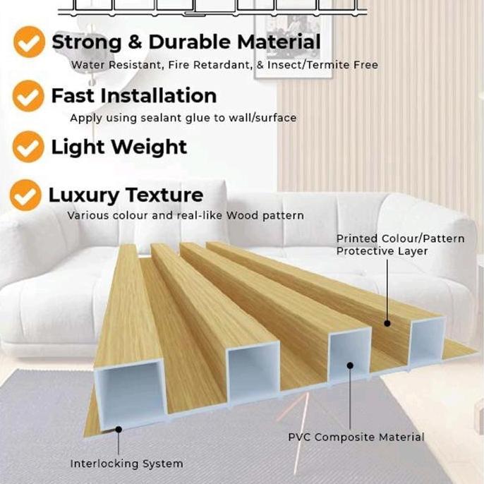 Wallpanel WPC / Wall Panel WPC JOBS Series / Panel Dinding WPC / Panel Hidden Door WPC