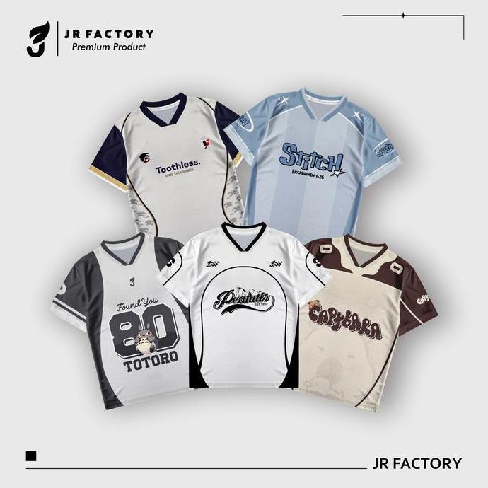JR FACTORY Baju Jersey Dewasa Unisex Streetwear Oversize Number Dryfit Brazil Retro Vintage Hockey