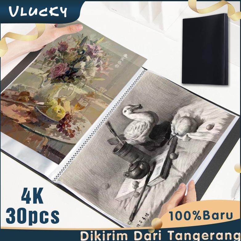 [YUHUUU] 4K A2 Display Book 30 Lembar Folder Paper Organizer Map File Folder