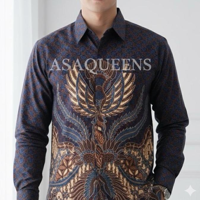 Kemeja Batik Dobby Premium Furing | Baju Batik Dobby Pria Lengan Panjang | Atasan Batik Dobby | Baju