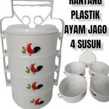 NEW PRODUCT RANTANG AYAM JAGO PLASTIK 4 SUSUN / RANTANG SUSUN PLASTIK AYAM JAGO