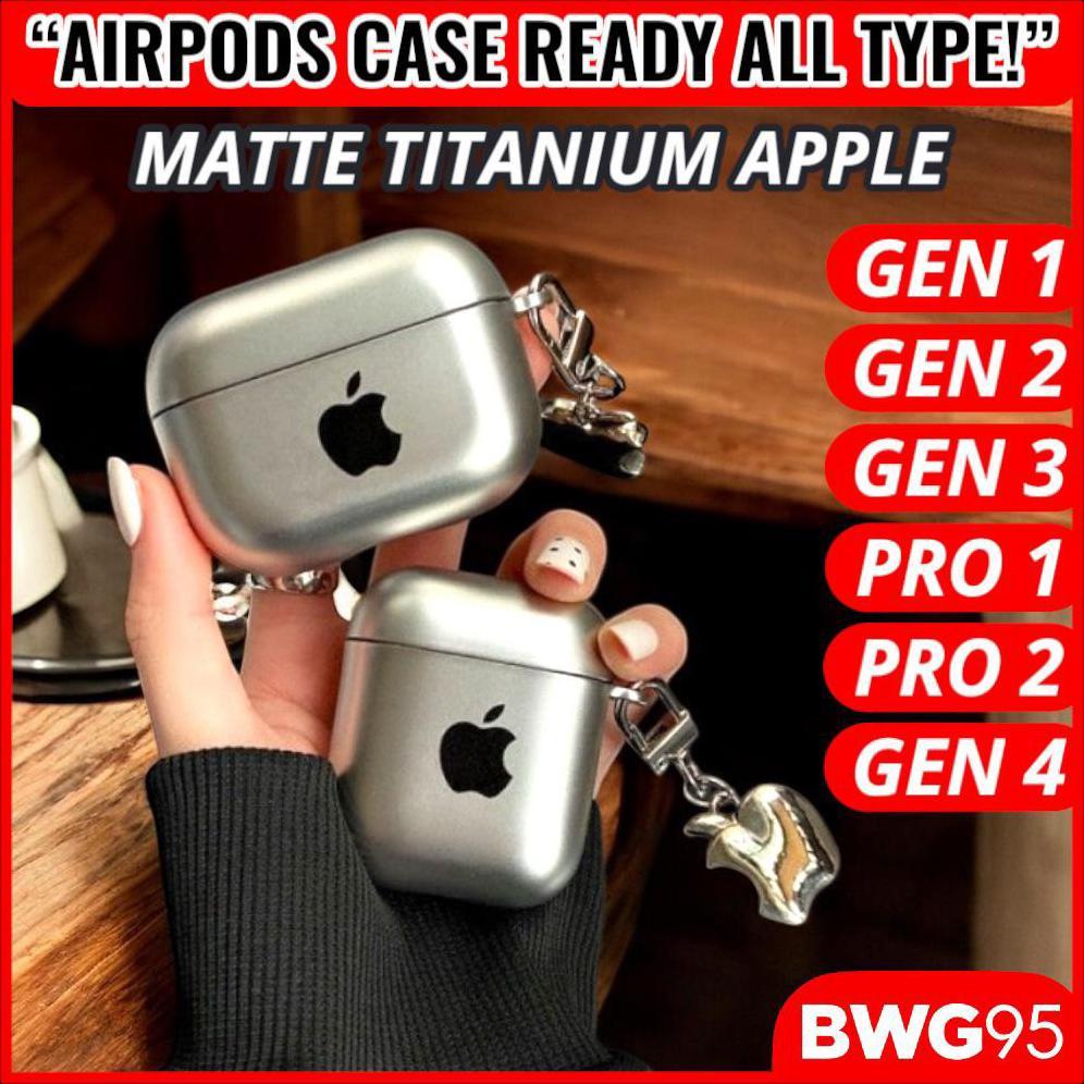 Airpods Case Apple / Airpods Pro Case Apple / Airpods Pro 2 Case Apple Silver Metal Matte / Airpods 