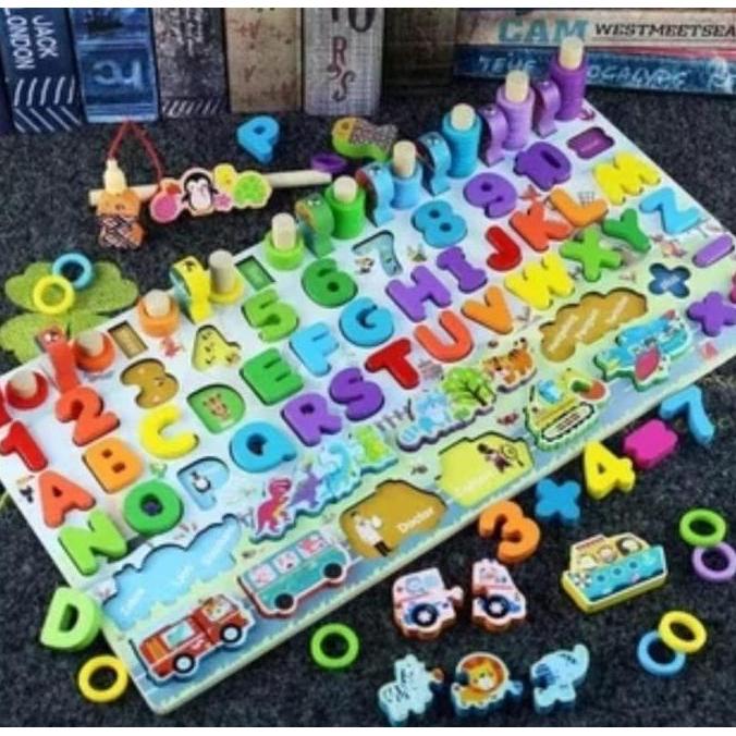 habeplaski89 - puzzle edukasi 7in1 / puzzle montessori 7 in 1 / puzzle belajar berhitung / puzzle 7 