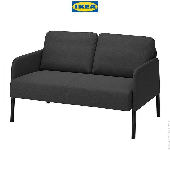 desyivarnabirian - ikea glostad sofa 2 dudukan minimalis knisa abu abu tua